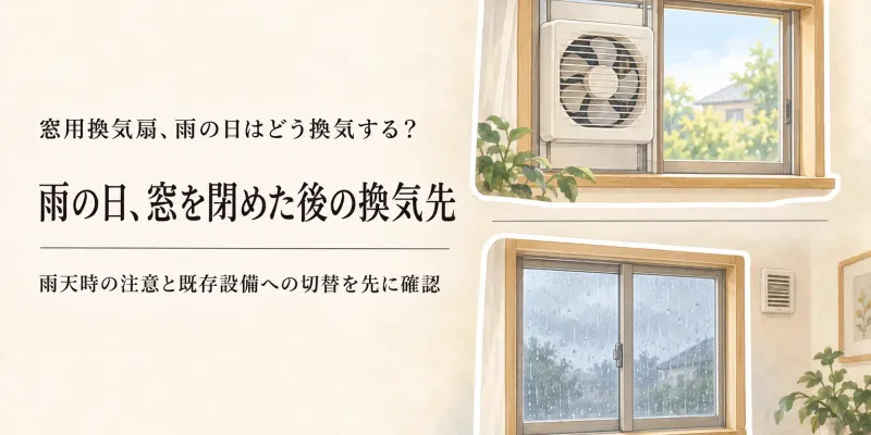 秋の長雨前に決める窓用換気扇の取付場所｜雨の日の換気とサーキュレーターの置き場所